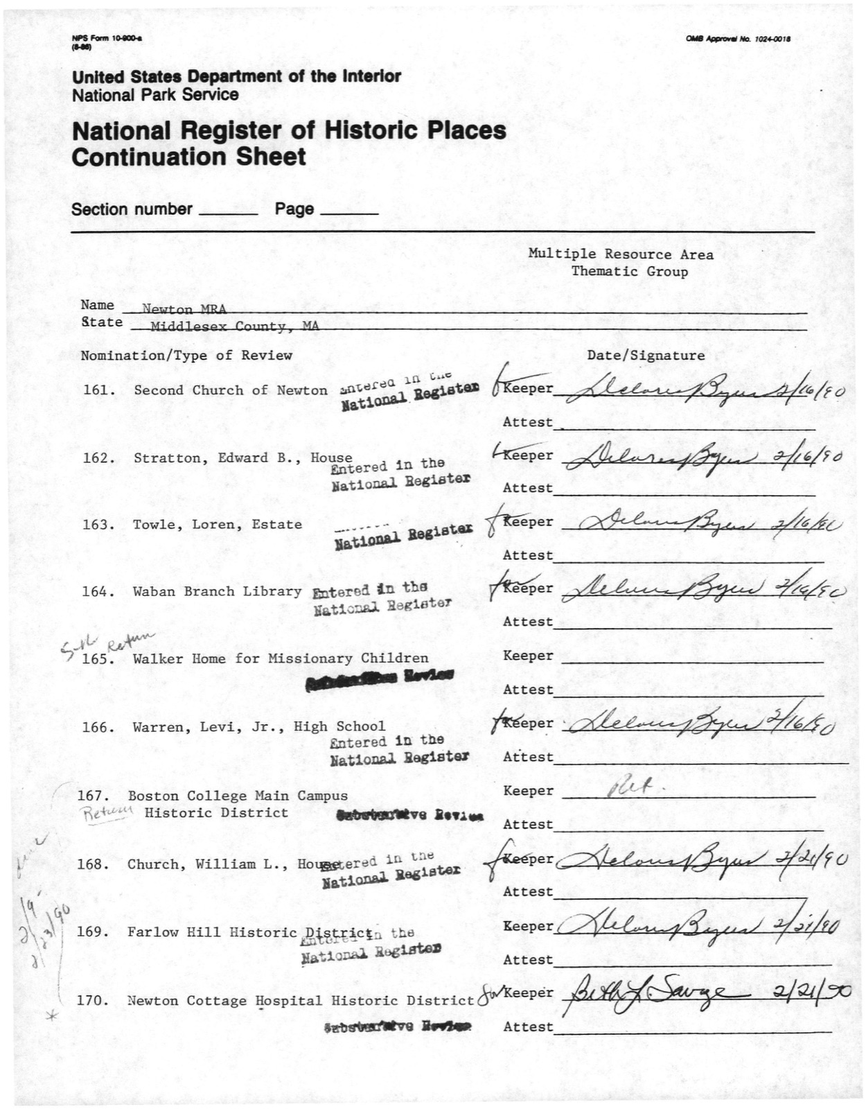 Waban Branch Library, photograph from the federal nomination