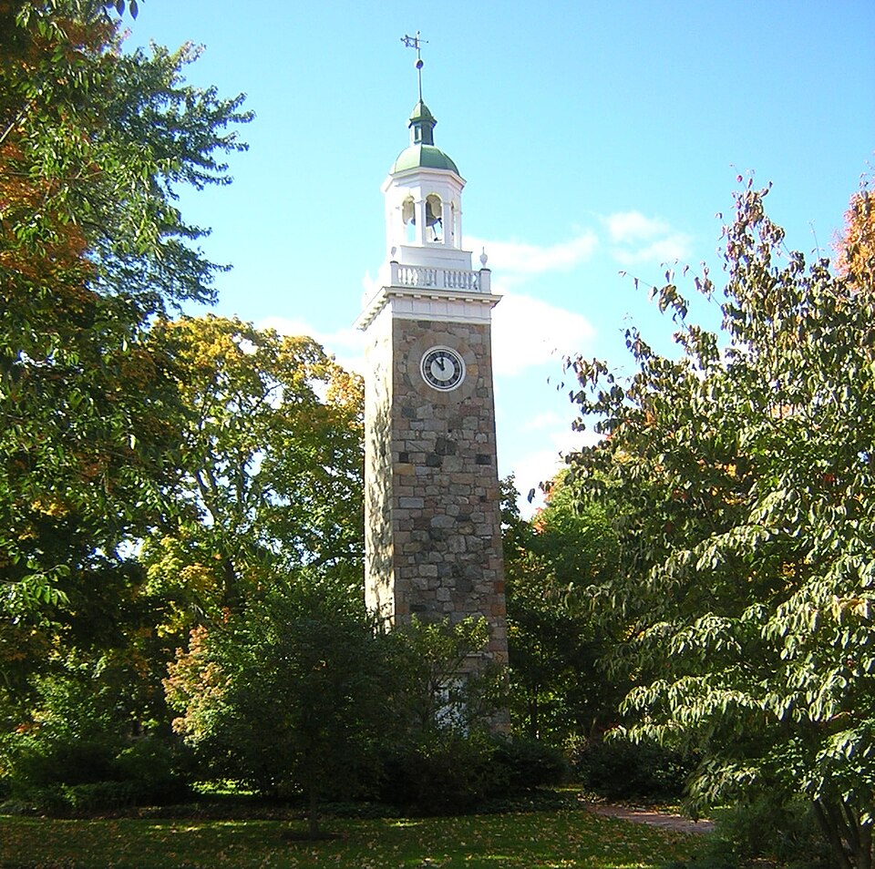Photograph of Elm Park and Isaac Sprague Memorial Tower
