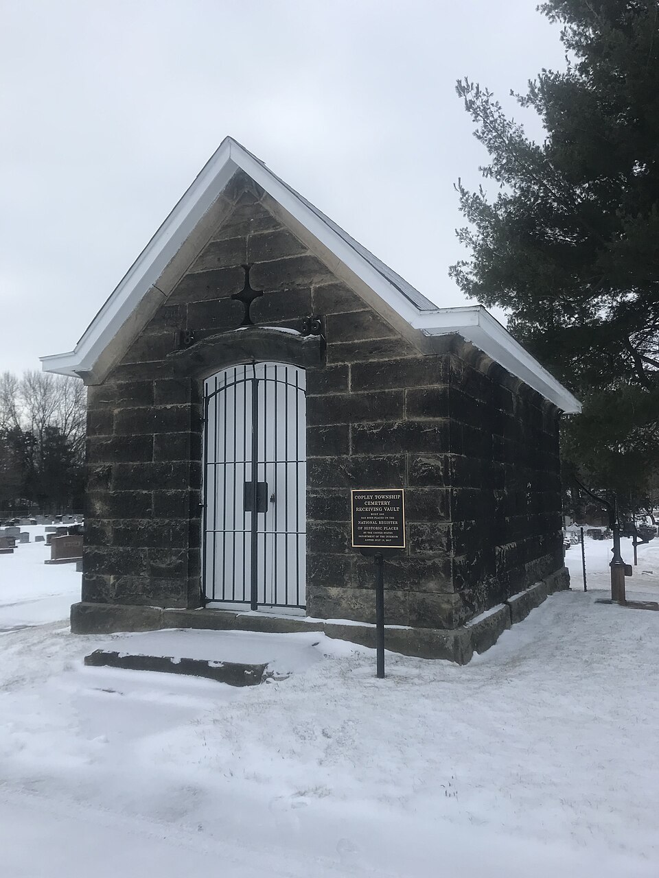 Photograph of Copley Township Cemetery Receiving Vault