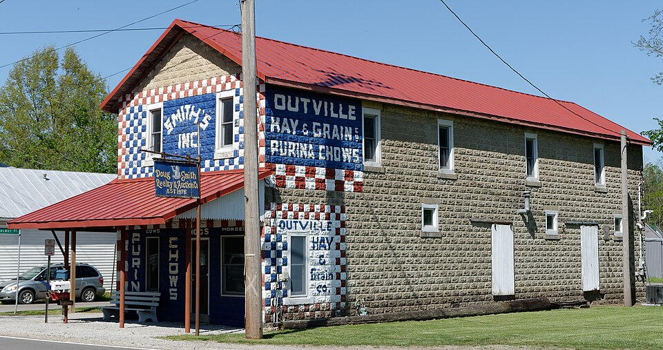 Photograph of Outville Hay and Grain Company Building
