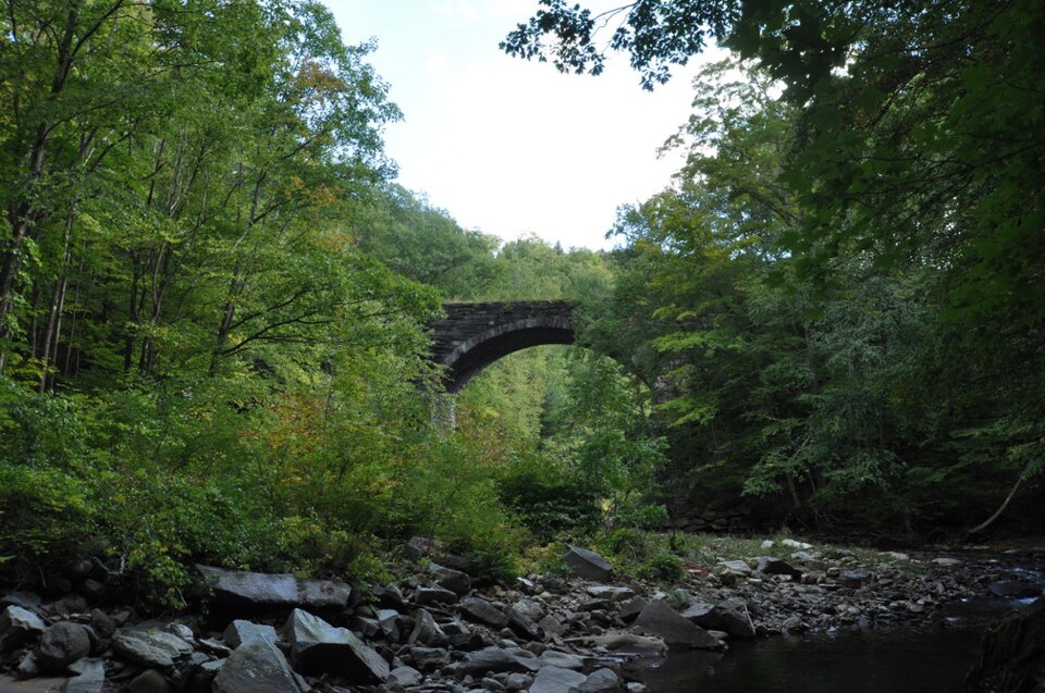 Photograph of Western Railroad Stone Arch Bridges and Chester Factory Village Depot