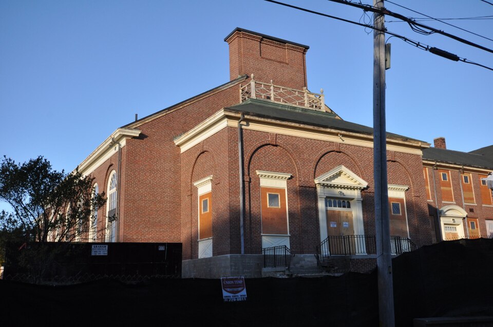 Photograph of Old Bourne High School building