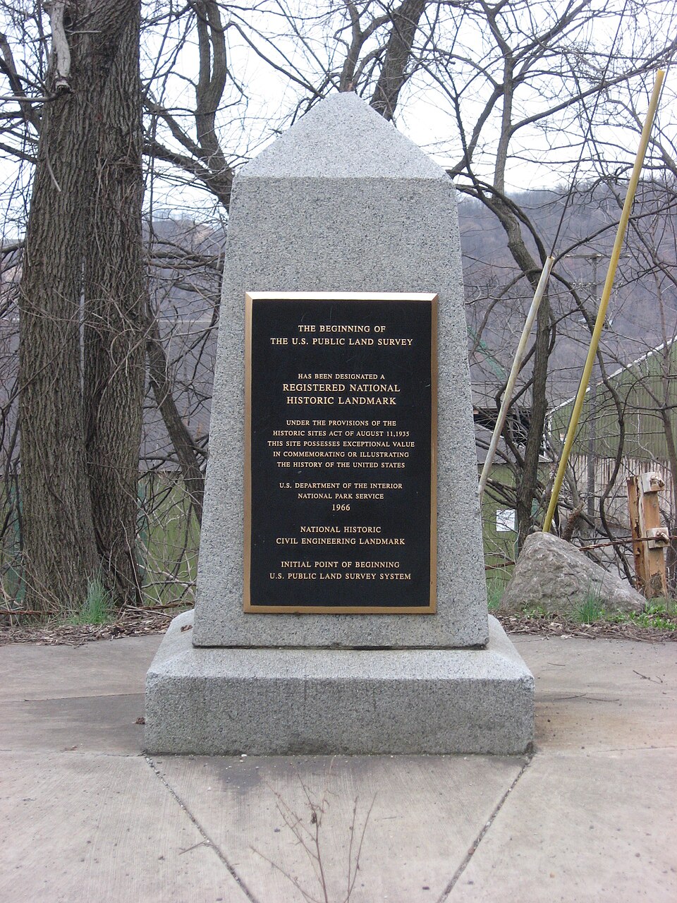 Photograph of Beginning Point of the U.S. Public Land Survey