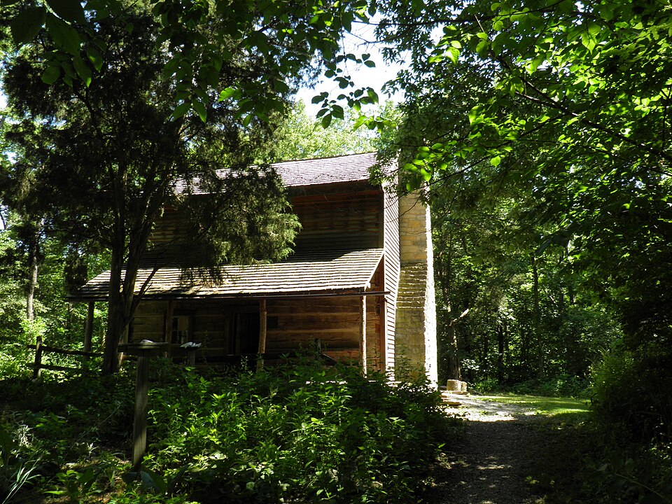 Photograph of Benjamin Iddings Log House