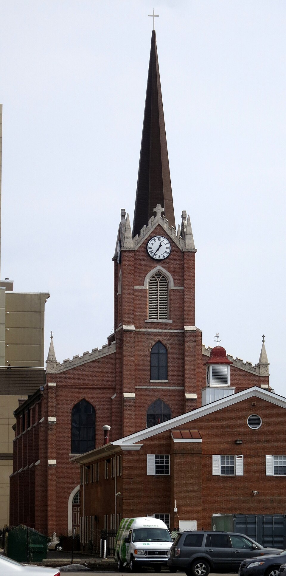 Photograph of Holy Cross Church, Rectory and School
