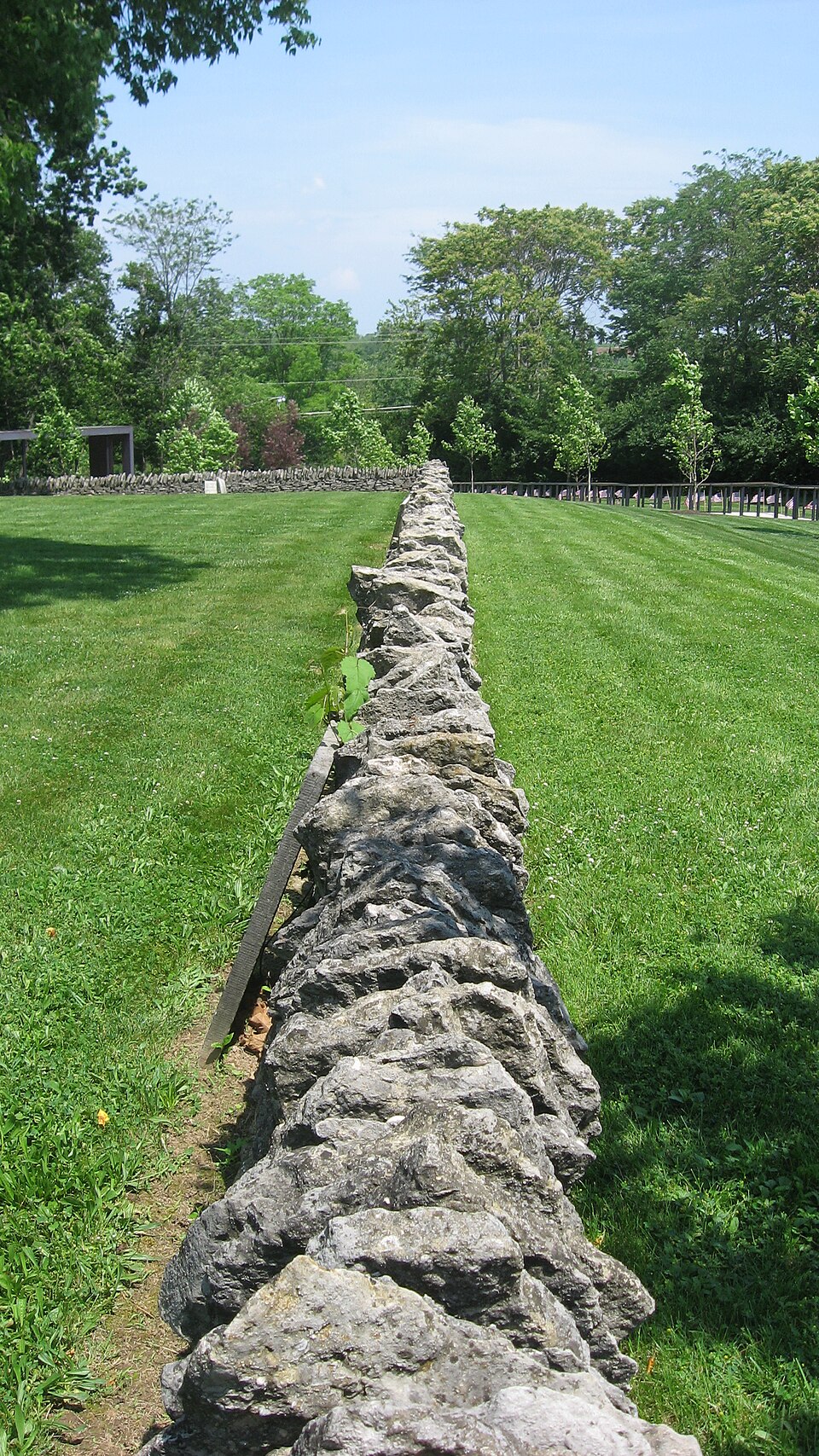 Photograph of Indian Run Cemetery Stone Walls