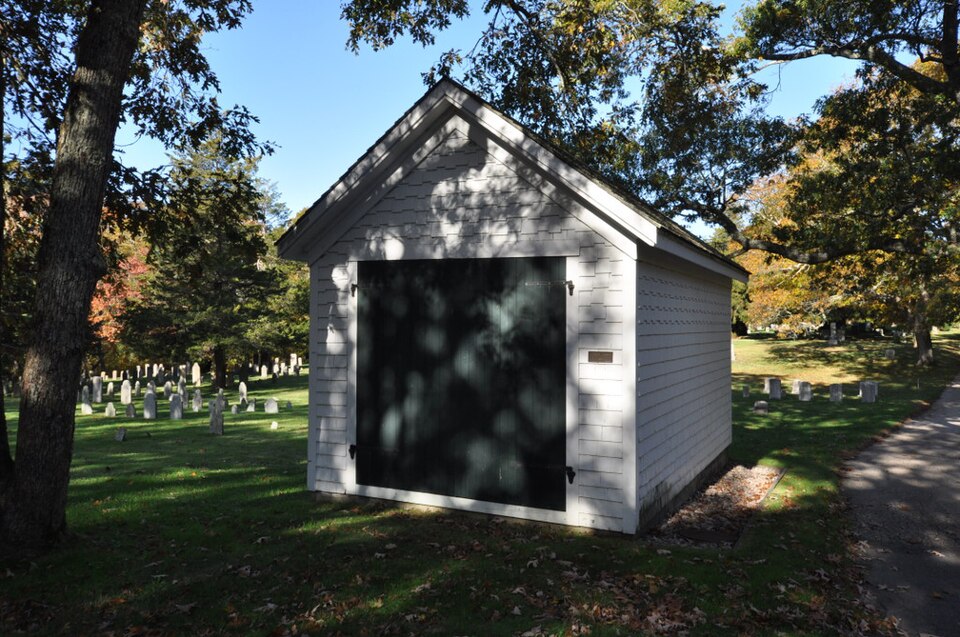 Photograph of Marstons Mills Hearse House and Cemetery