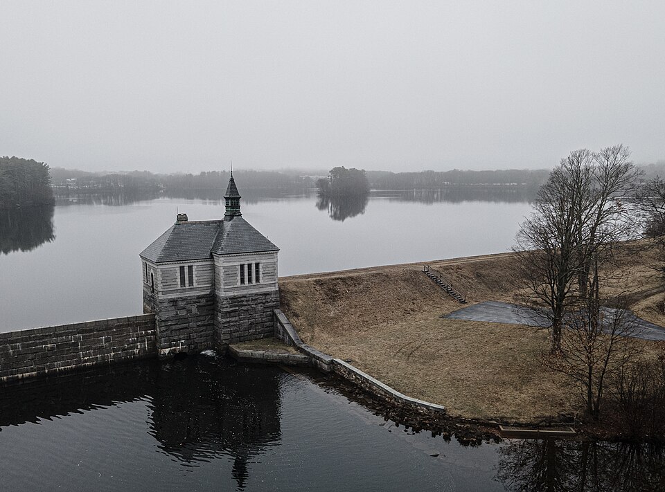 Photograph of Framingham Reservoir No. 3 Dam and Gatehouse