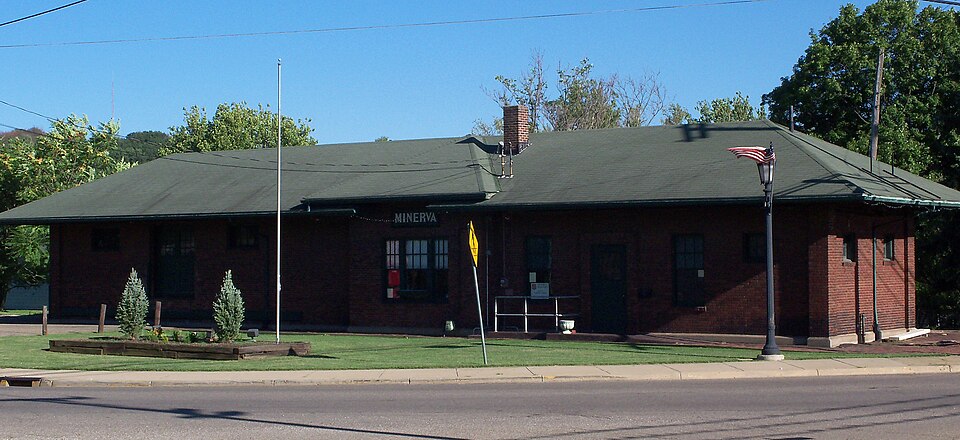 Photograph of Wheeling and Lake Erie RR Minerva Station