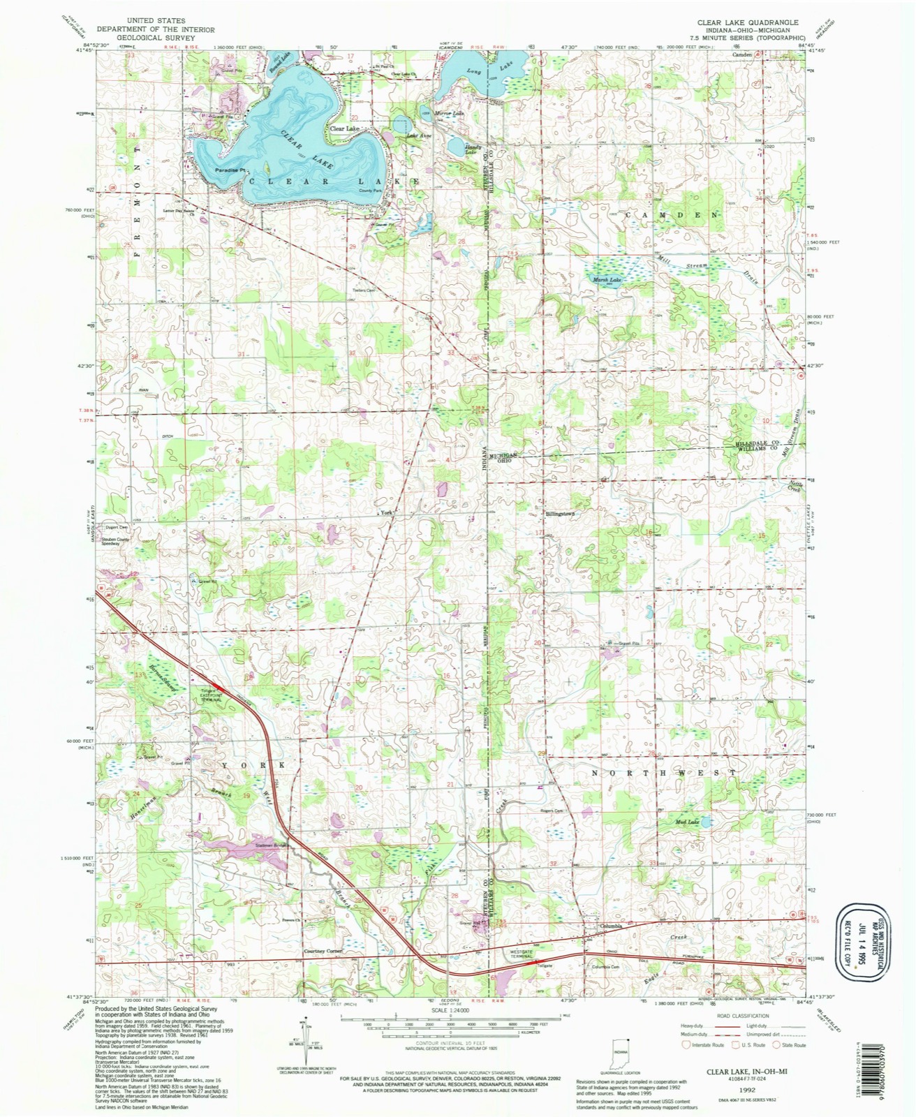 Topographic sheet of Billingstown, surveyed 1992