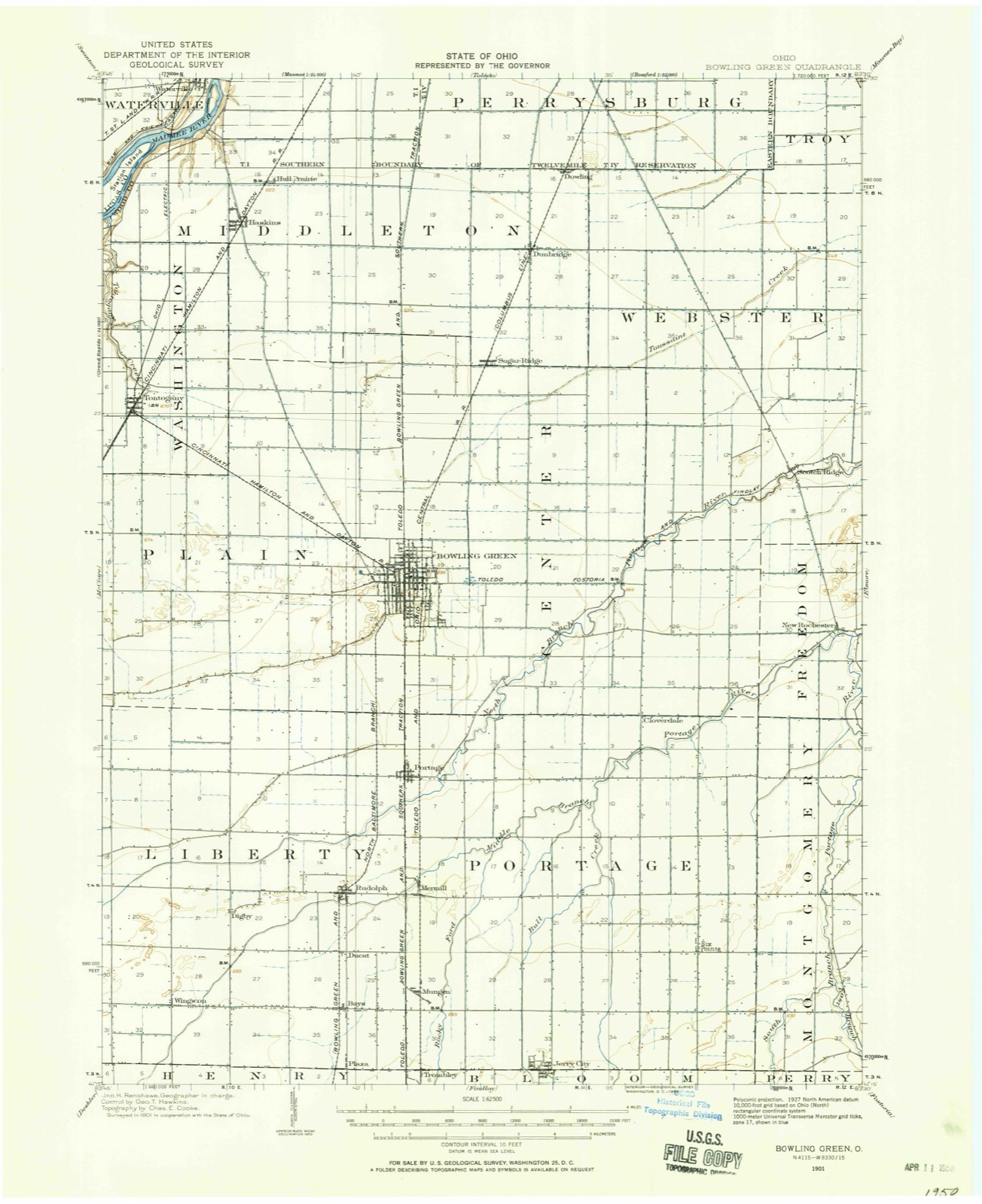 Topographic sheet of Ducat, surveyed 1901