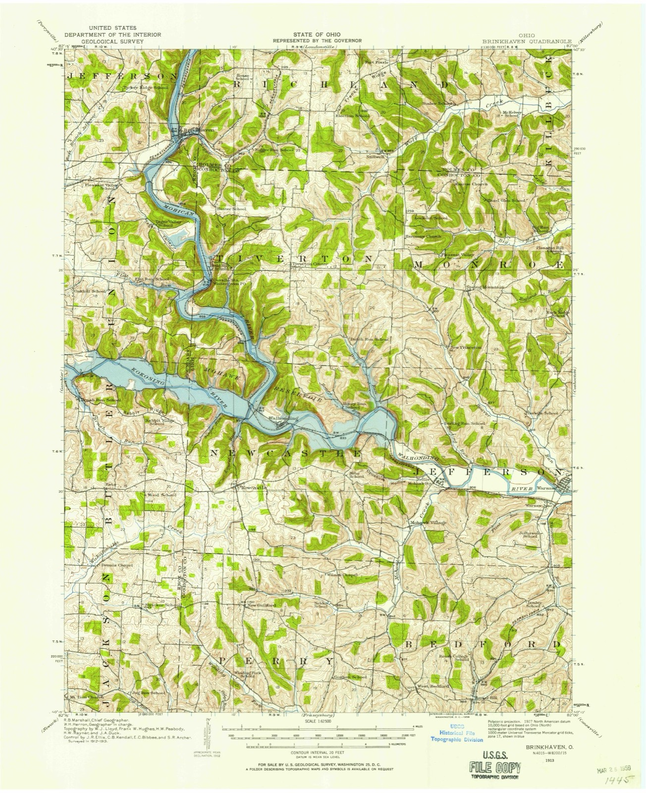 Topographic sheet of Esto, surveyed 1913
