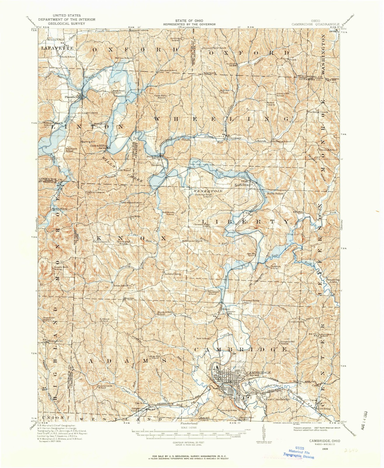 Topographic sheet of Plainfield, surveyed 1909