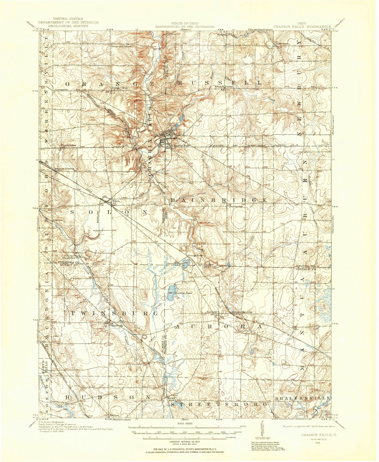 Topographic sheet of Novelty, surveyed 1906