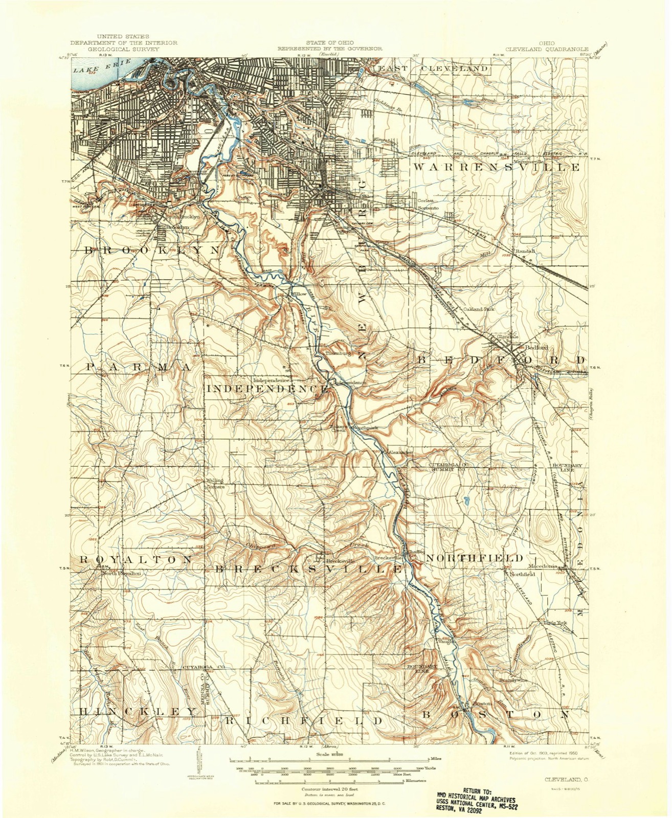 Topographic sheet of Wheelock (historical), surveyed 1903