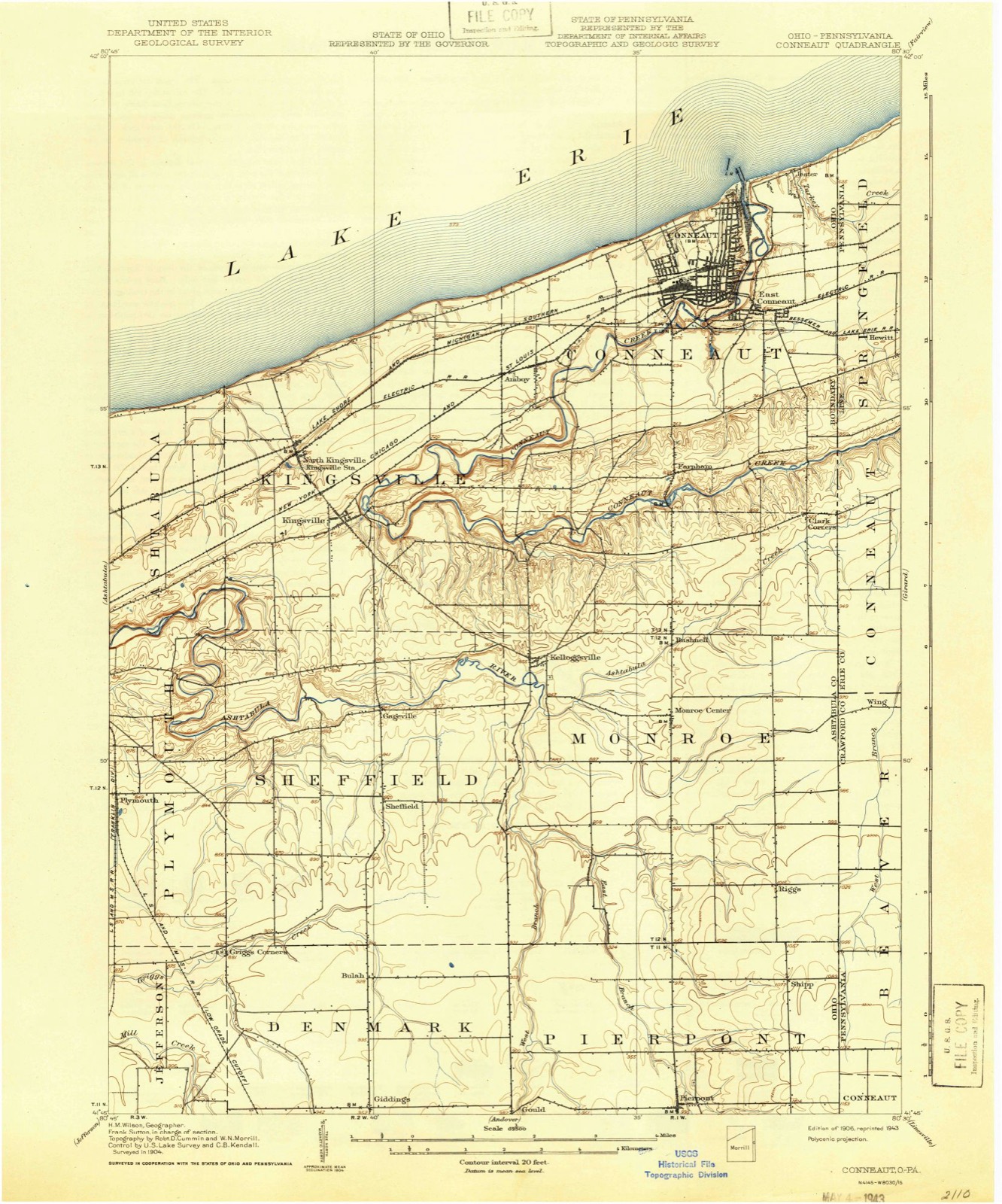 Topographic sheet of Amboy, surveyed 1906
