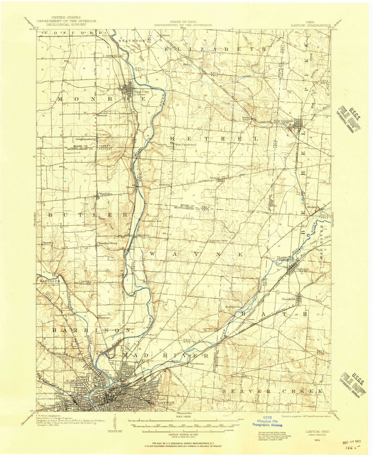 Topographic sheet of Fairview, surveyed 1904