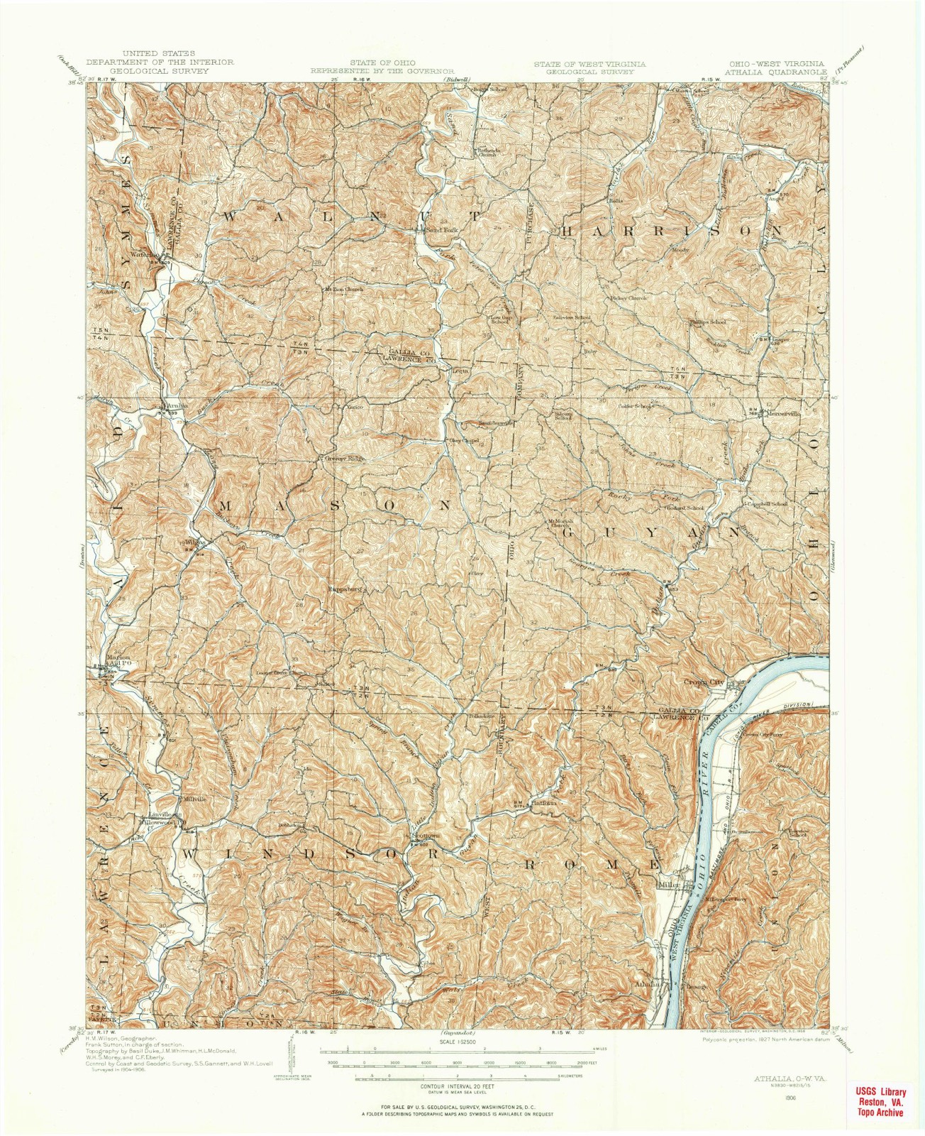 Topographic sheet of Platform, surveyed 1906