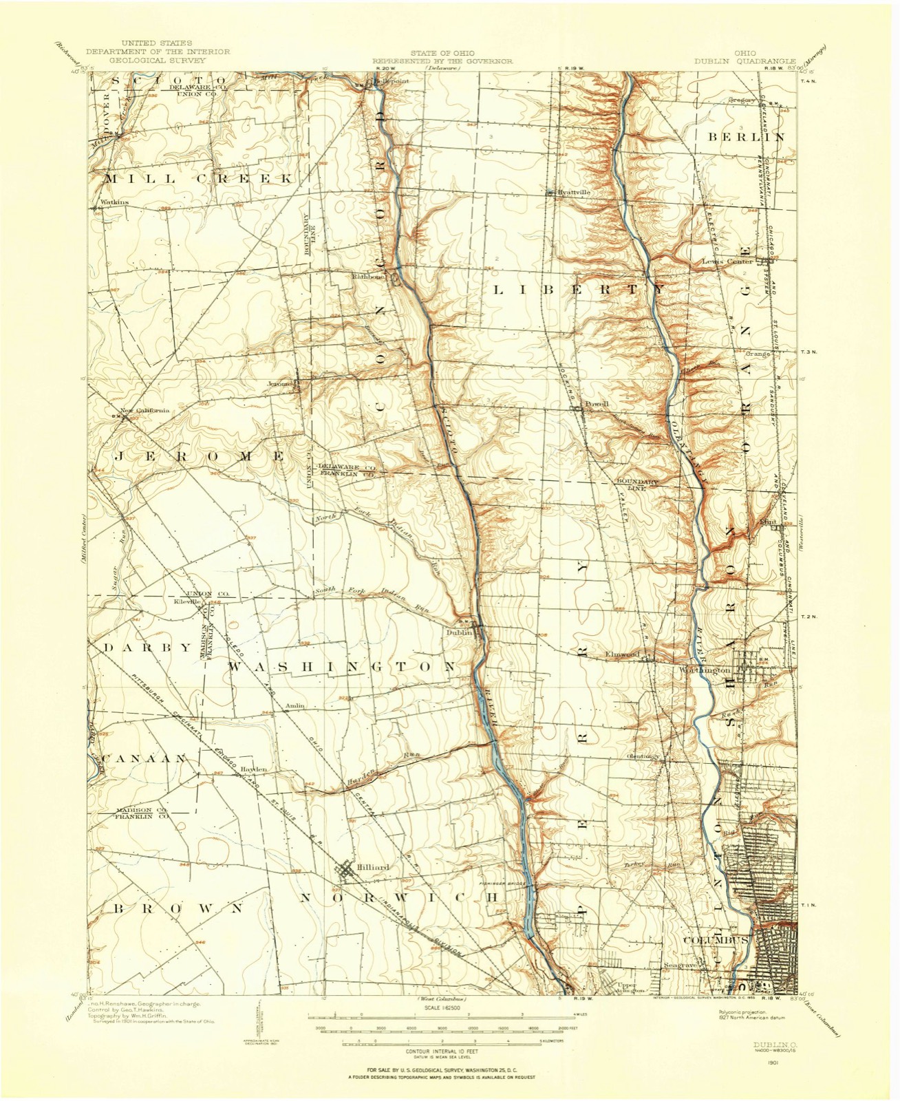 Topographic sheet of Bellepoint, surveyed 1901