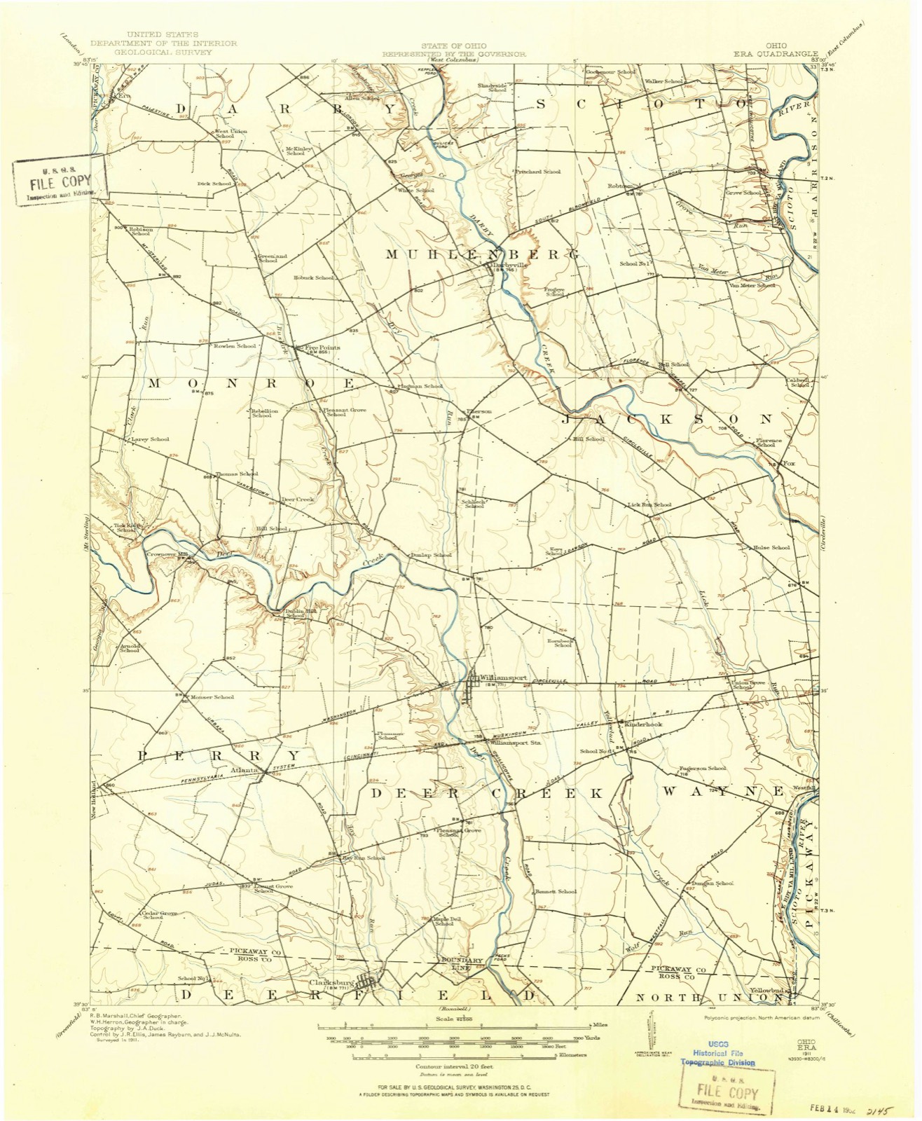 Topographic sheet of Five Points, surveyed 1911