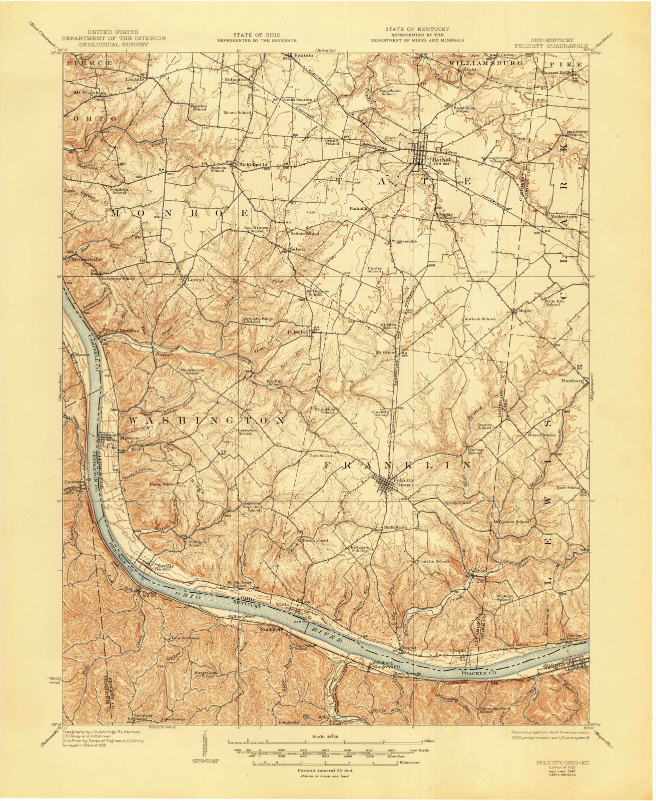 Topographic sheet of Maple, surveyed 1931