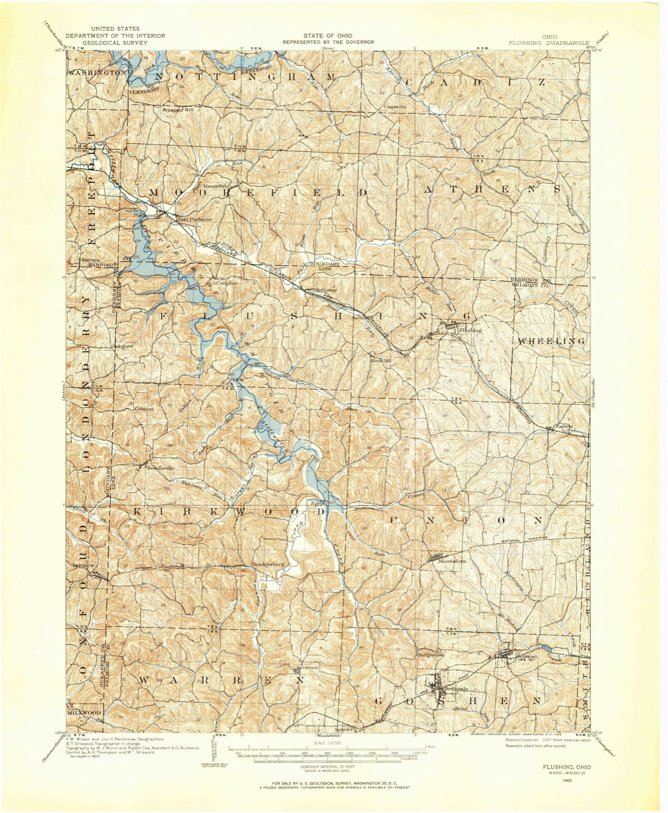 Topographic sheet of Flushing, surveyed 1903