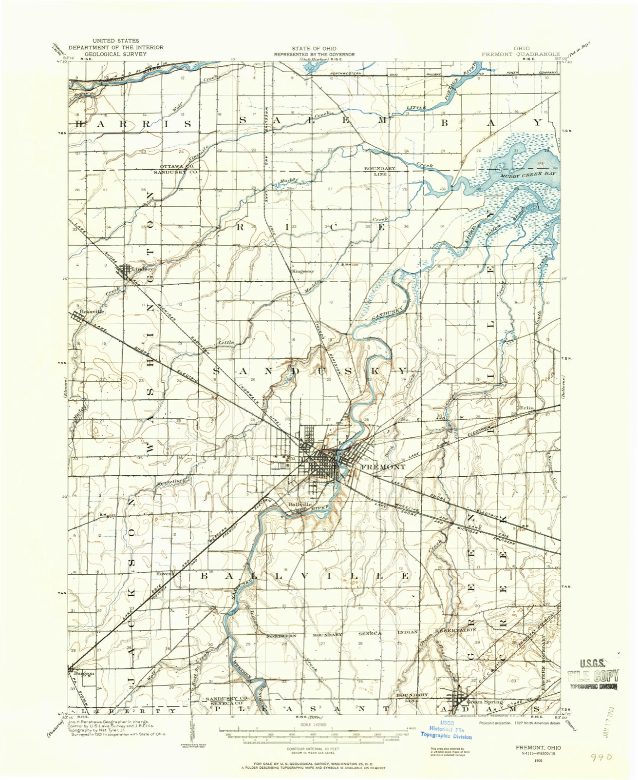 Topographic sheet of Upton, surveyed 1901
