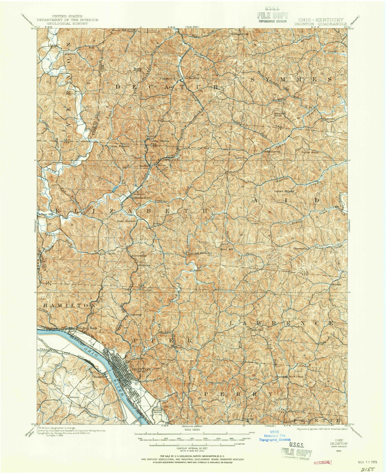 Topographic sheet of Lyra, surveyed 1898