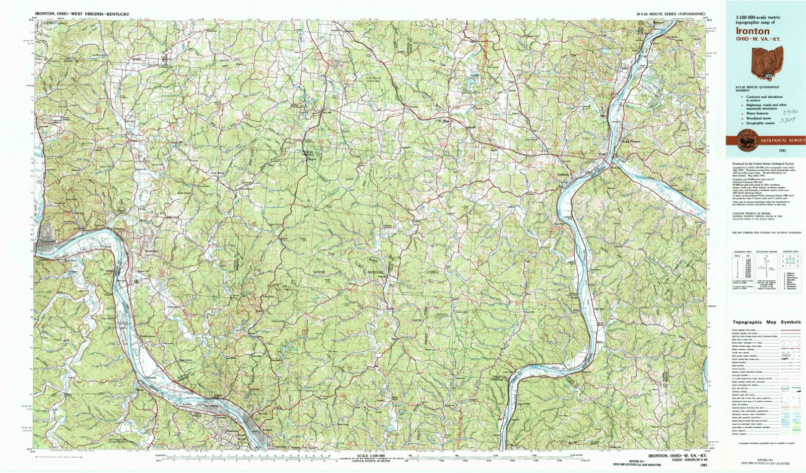 Topographic sheet of Camba, surveyed 1981