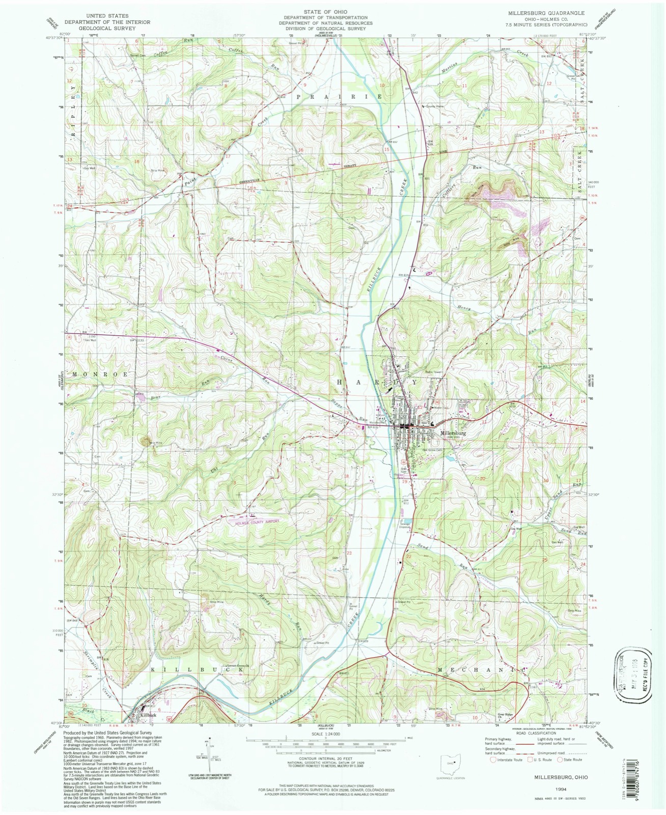 Topographic sheet of Grade (historical), surveyed 1994