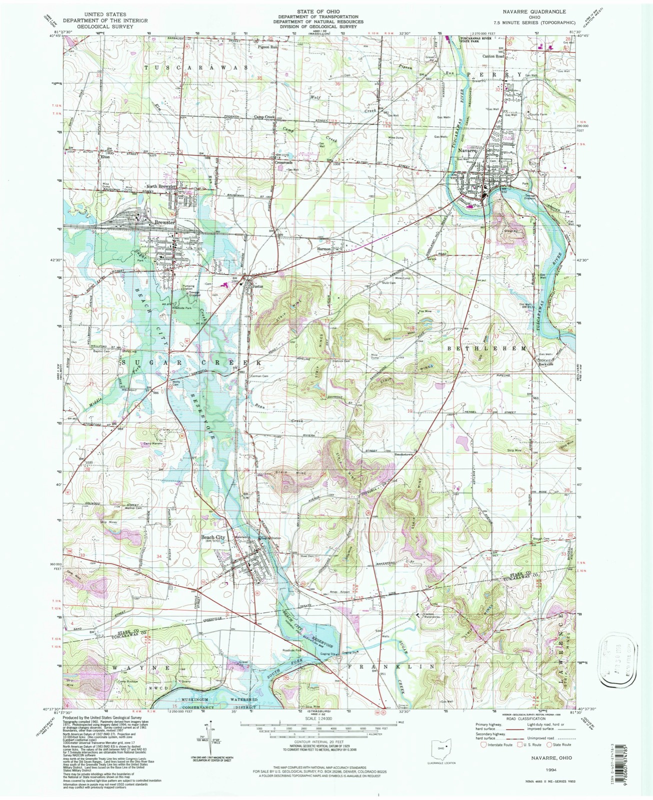 Topographic sheet of Tarrymore, surveyed 1994