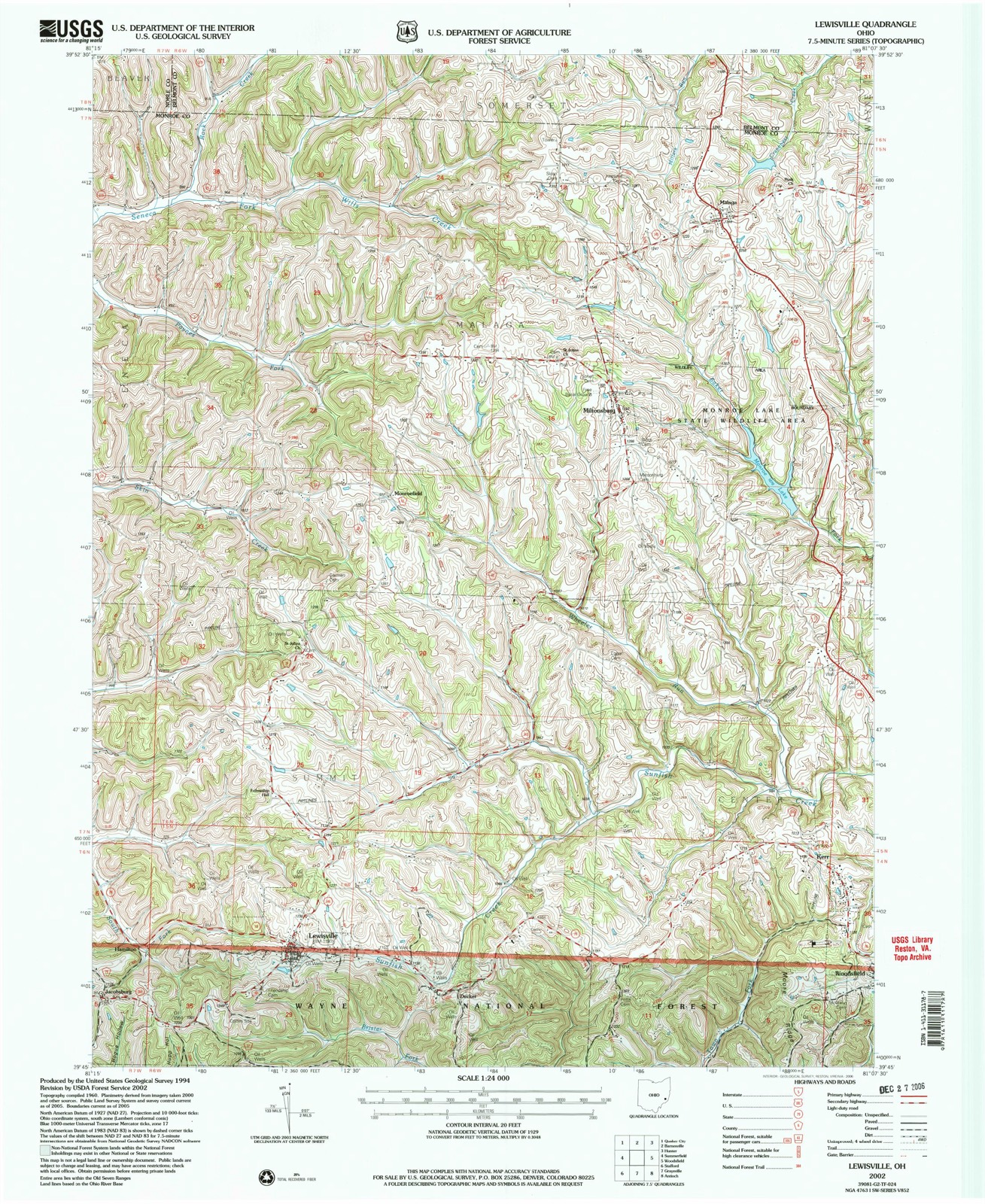 Topographic sheet of Kerr, surveyed 2002