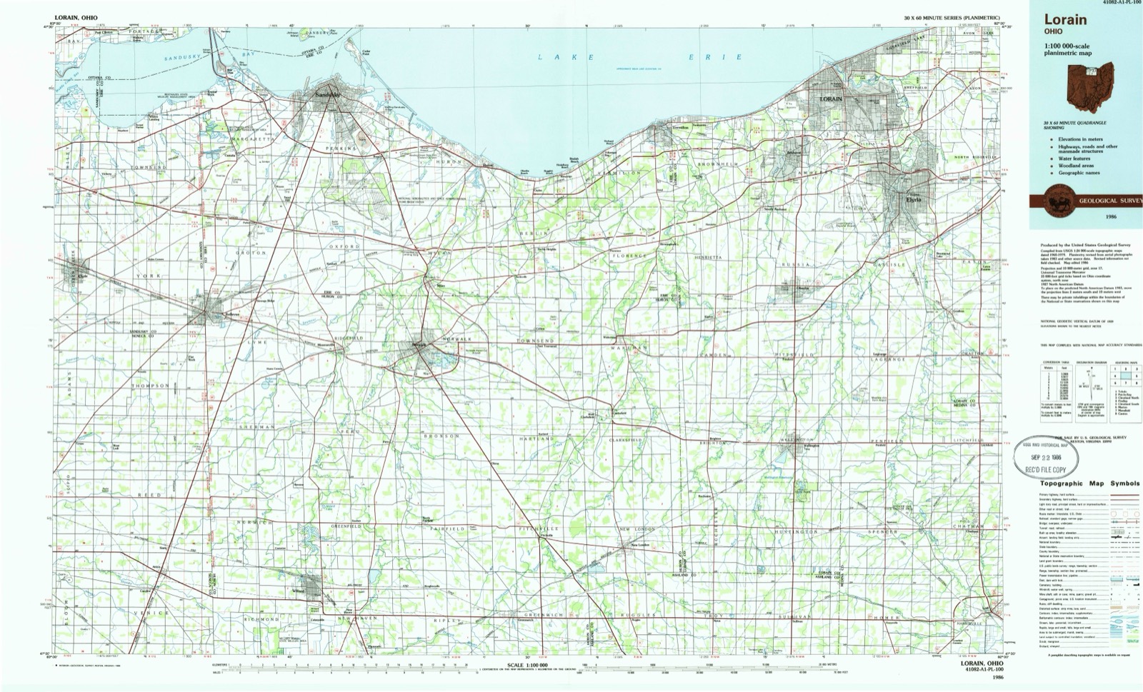 Topographic sheet of Centerton, surveyed 1986