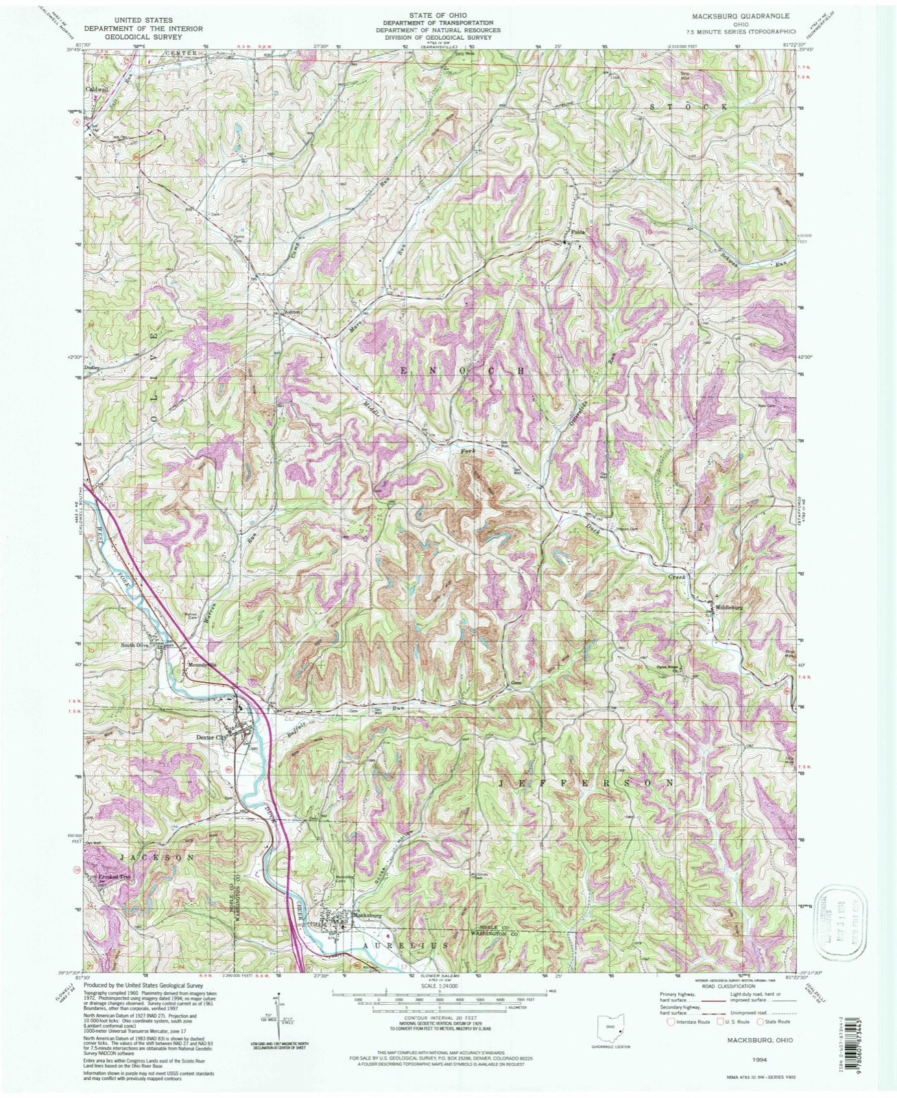 Topographic sheet of Fulda, surveyed 1994