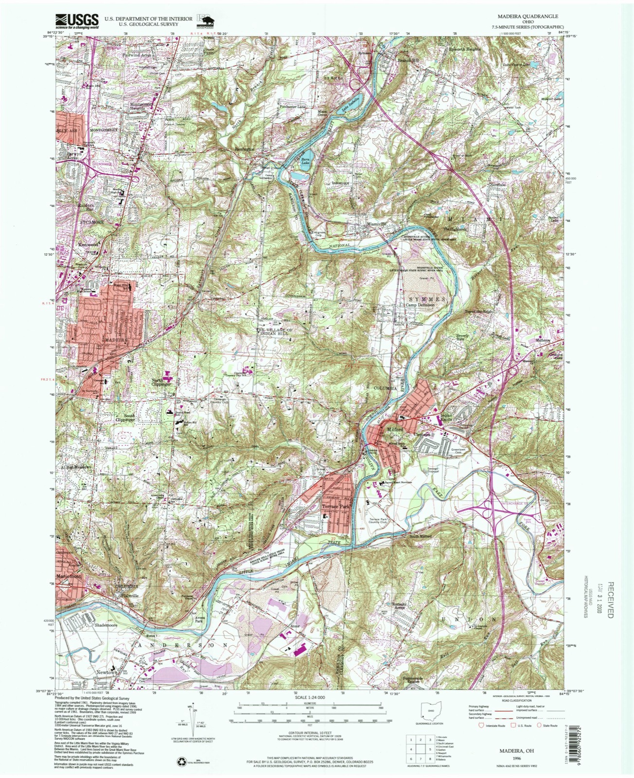 Topographic sheet of Madeira, surveyed 1996