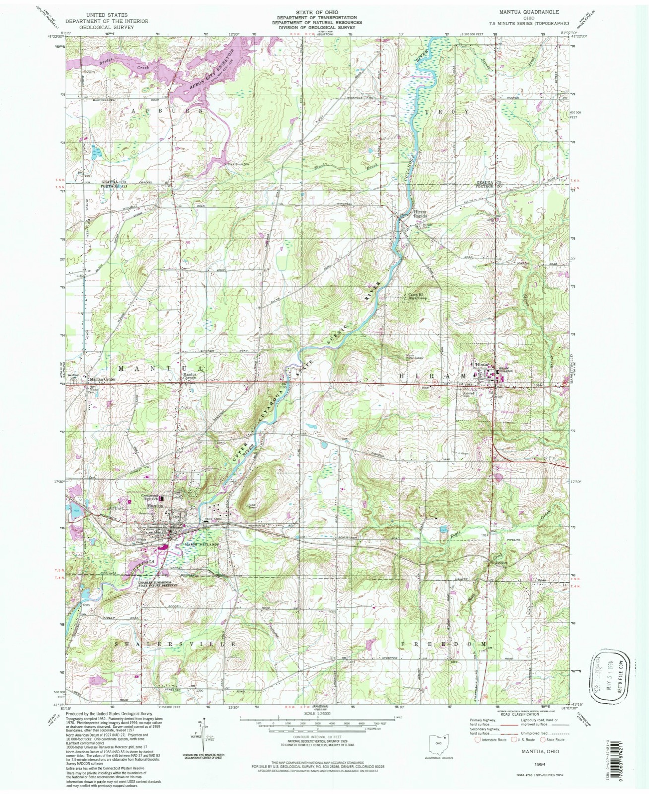 Topographic sheet of Jeddoe, surveyed 1994