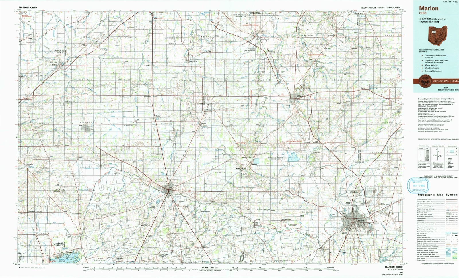Topographic sheet of Quickstep, surveyed 1986