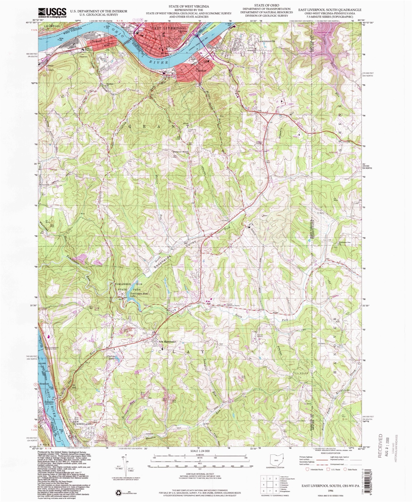 Topographic sheet of Walkers, surveyed 1996
