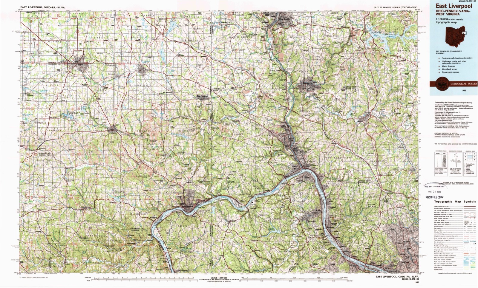 Topographic sheet of Gavers, surveyed 1986
