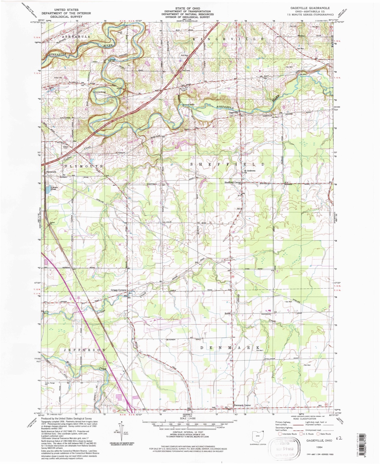 Topographic sheet of Bulah, surveyed 1994