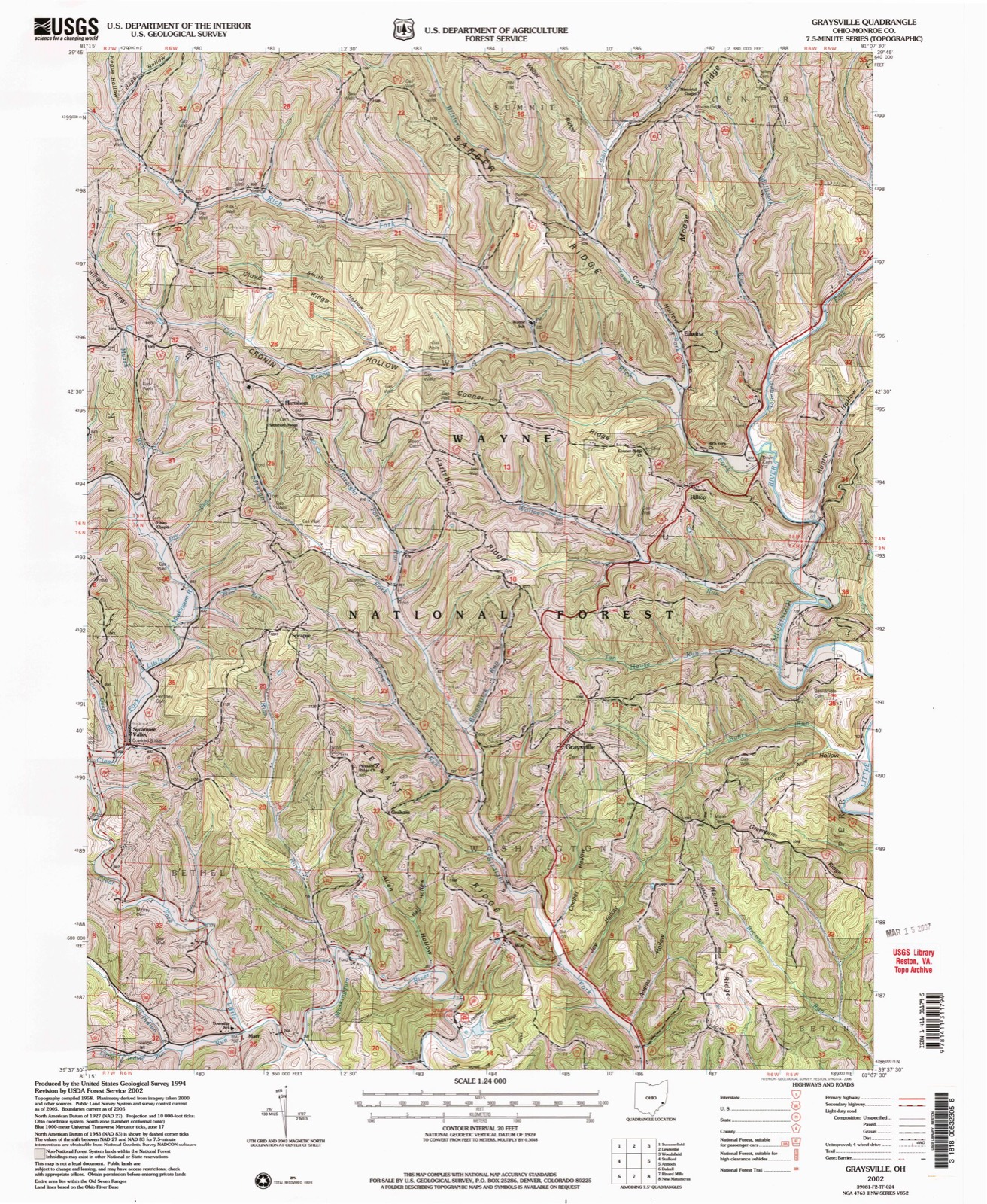 Topographic sheet of Hilltop, surveyed 2002