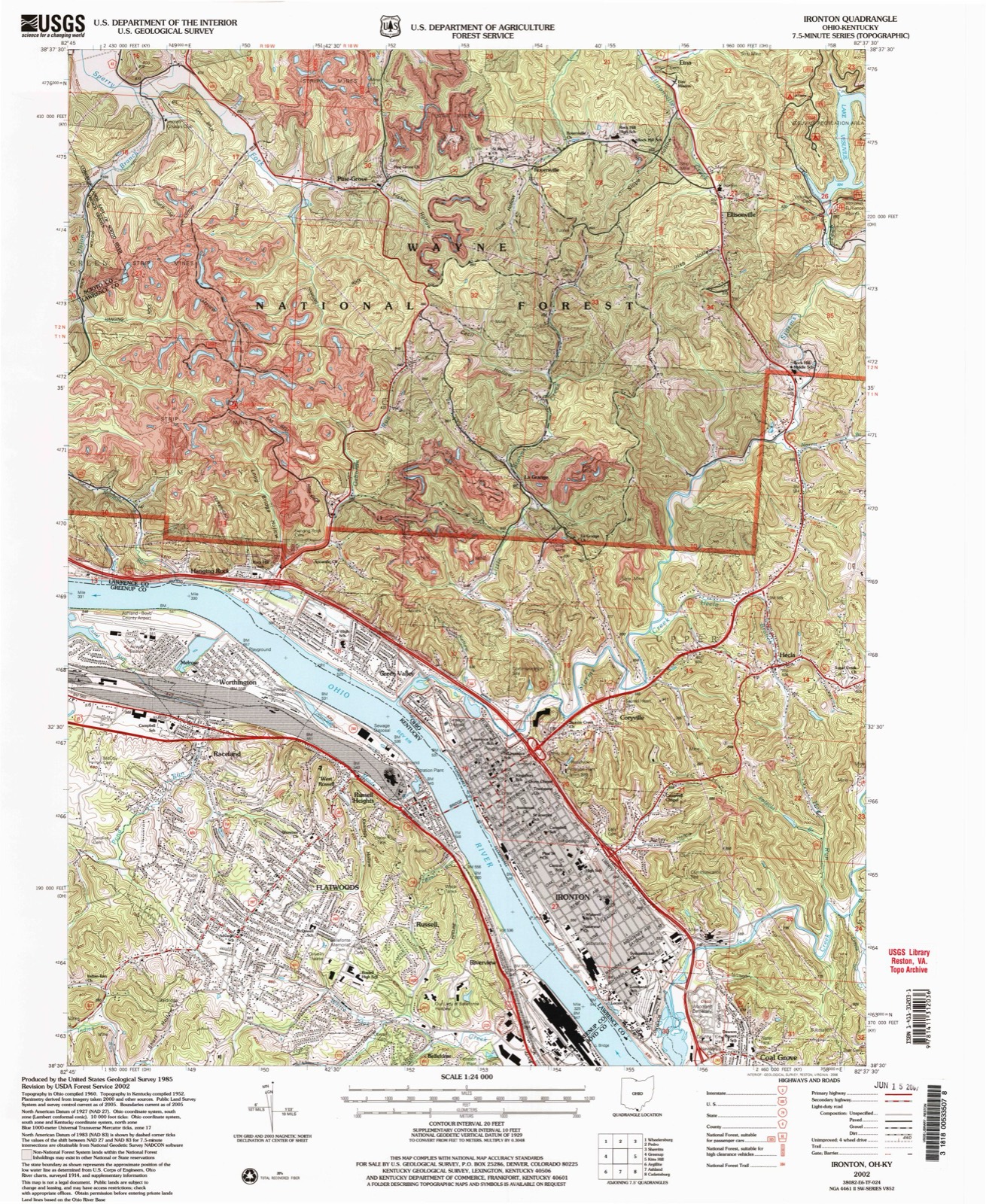 Topographic sheet of Etna, surveyed 2002