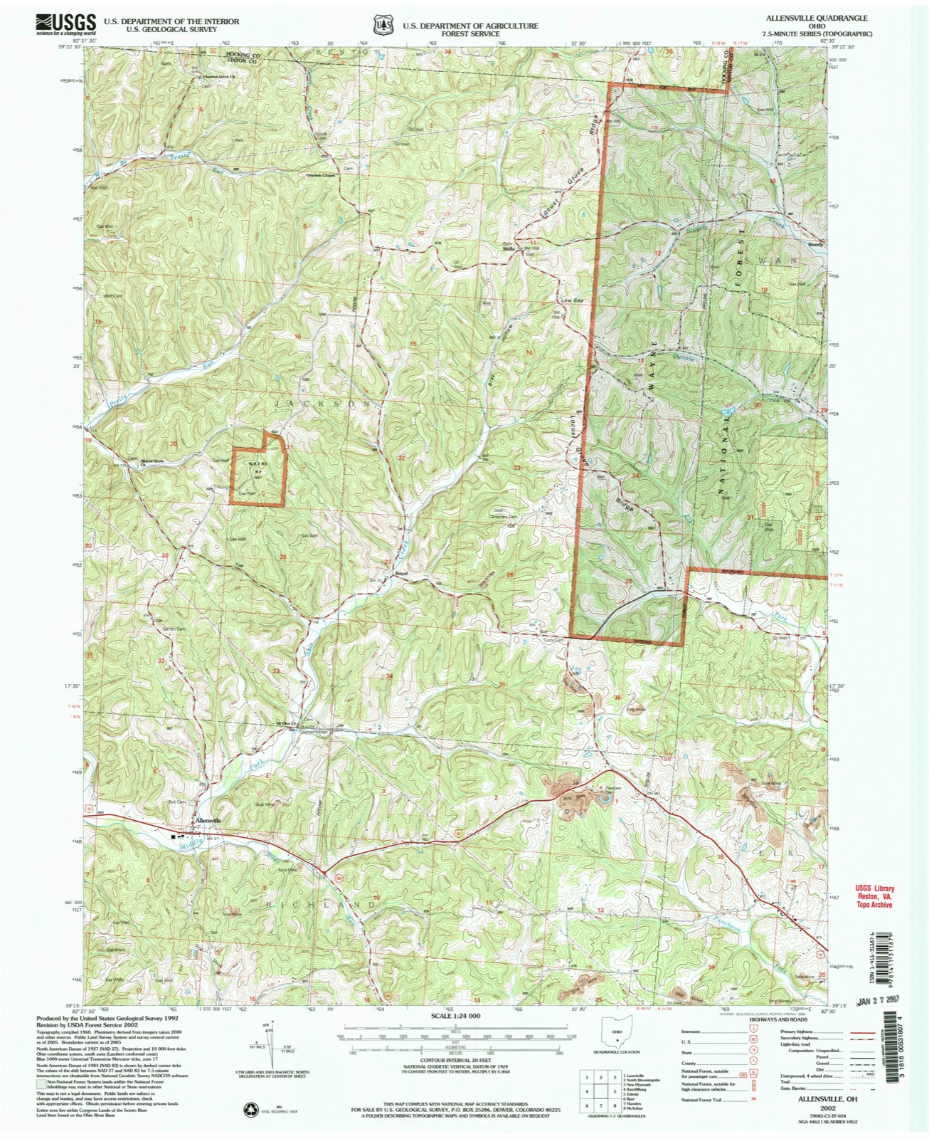 Topographic sheet of Royal, surveyed 2002