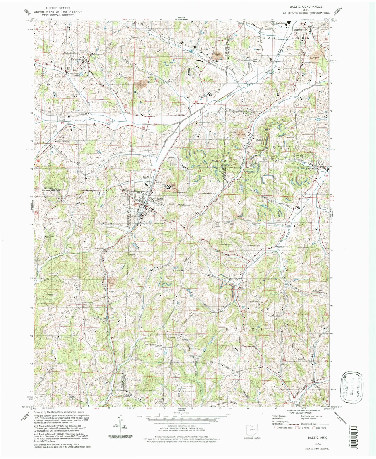 Topographic sheet of Fiat, surveyed 1994
