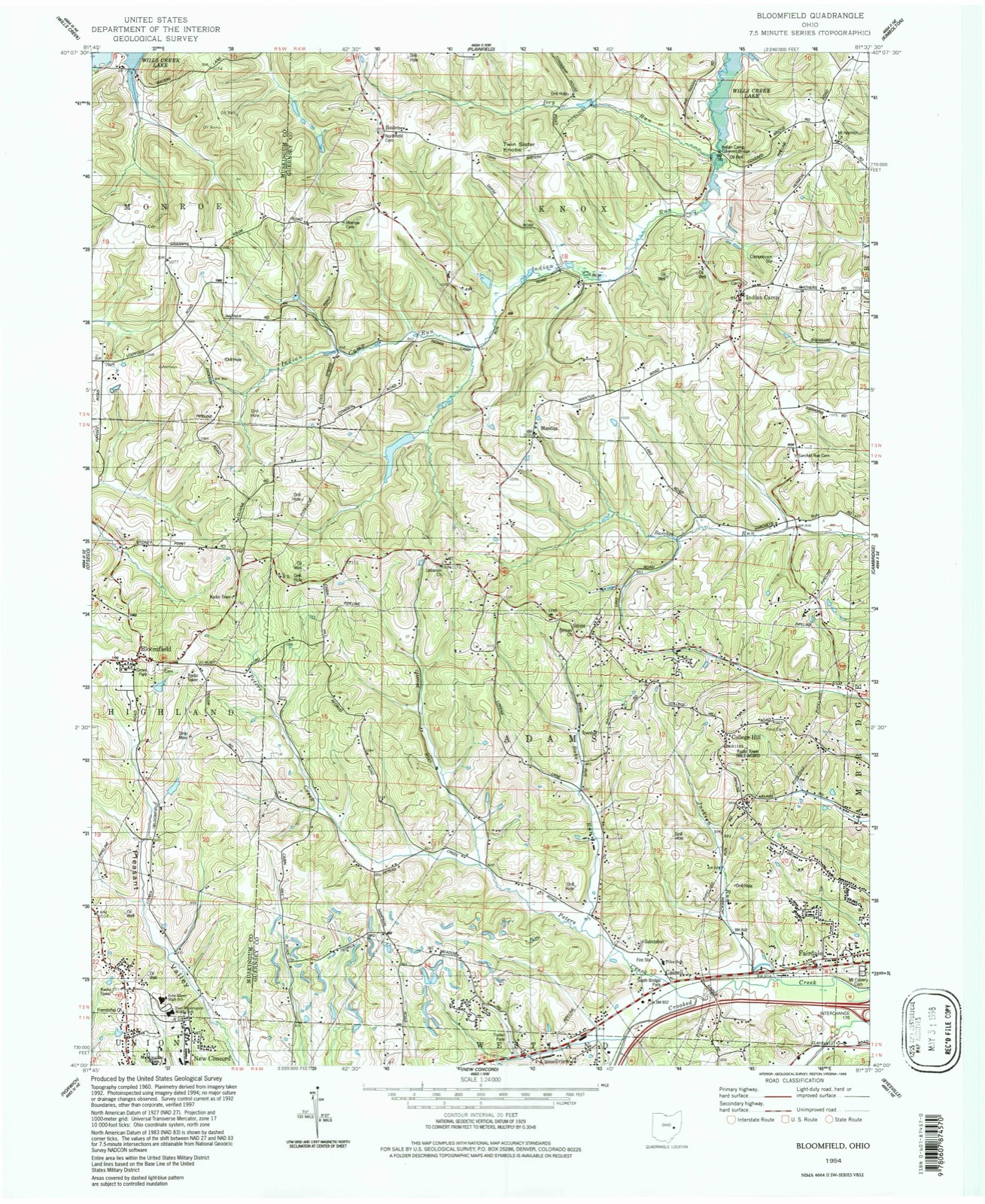 Topographic sheet of Cassell, surveyed 1994