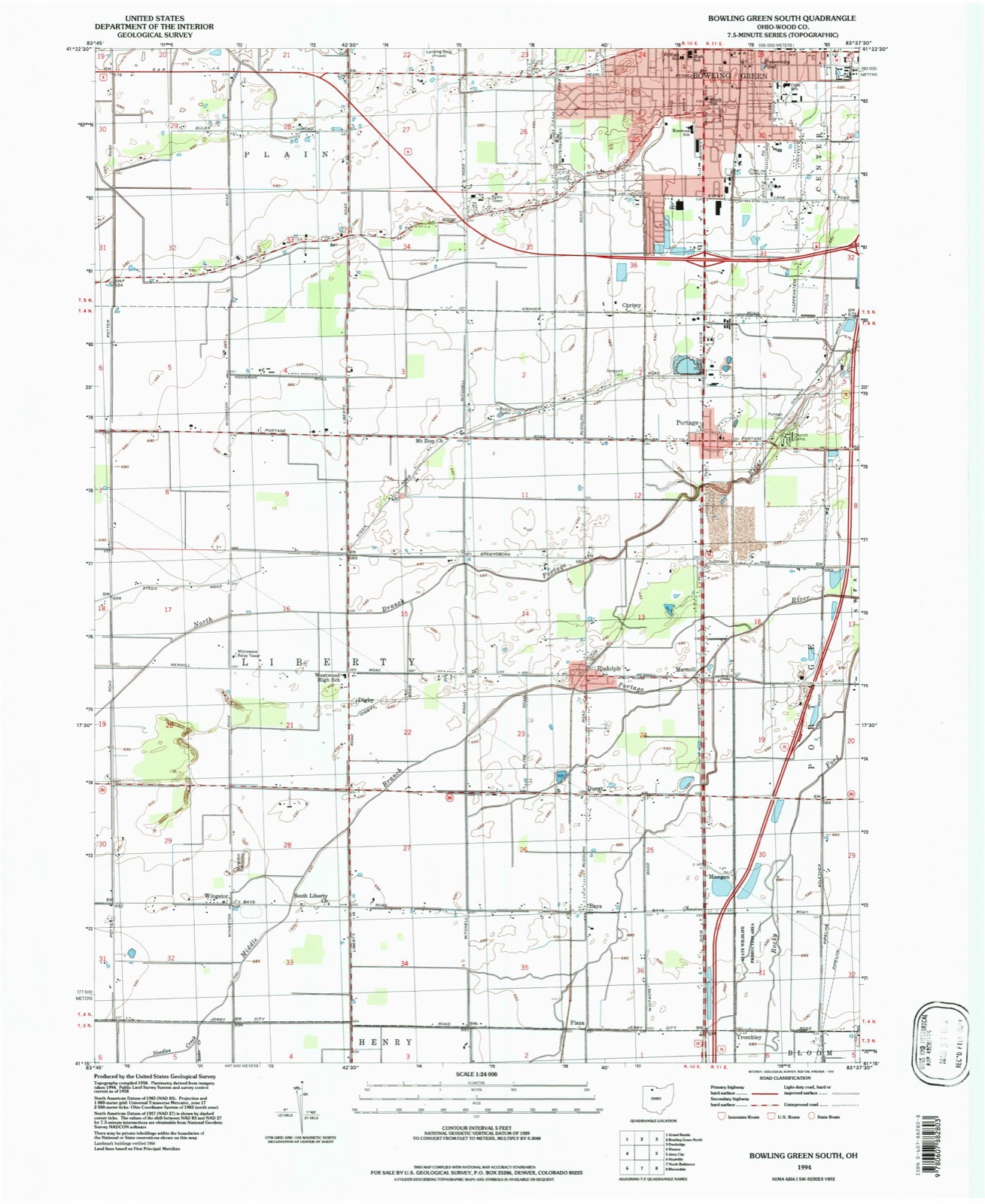 Topographic sheet of Ducat, surveyed 1994
