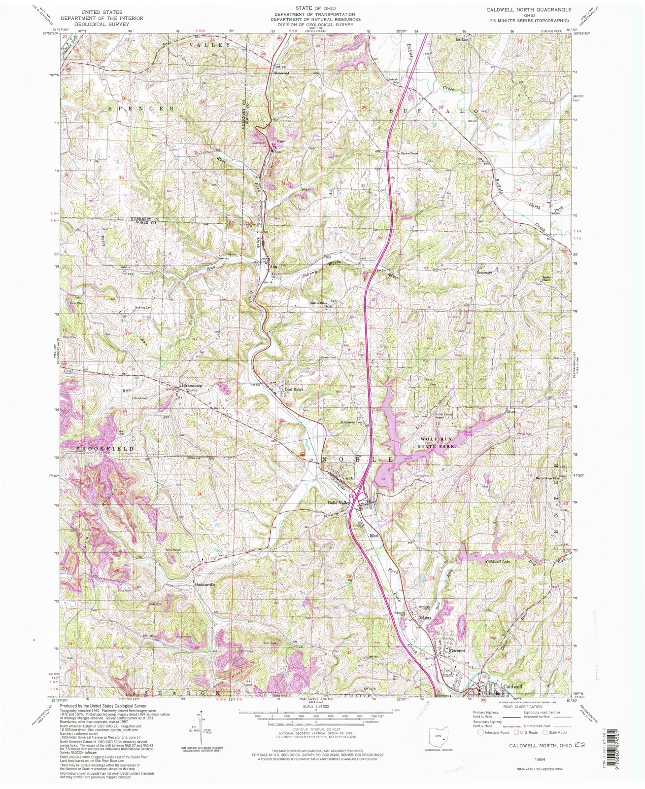 Topographic sheet of Florence, surveyed 1994