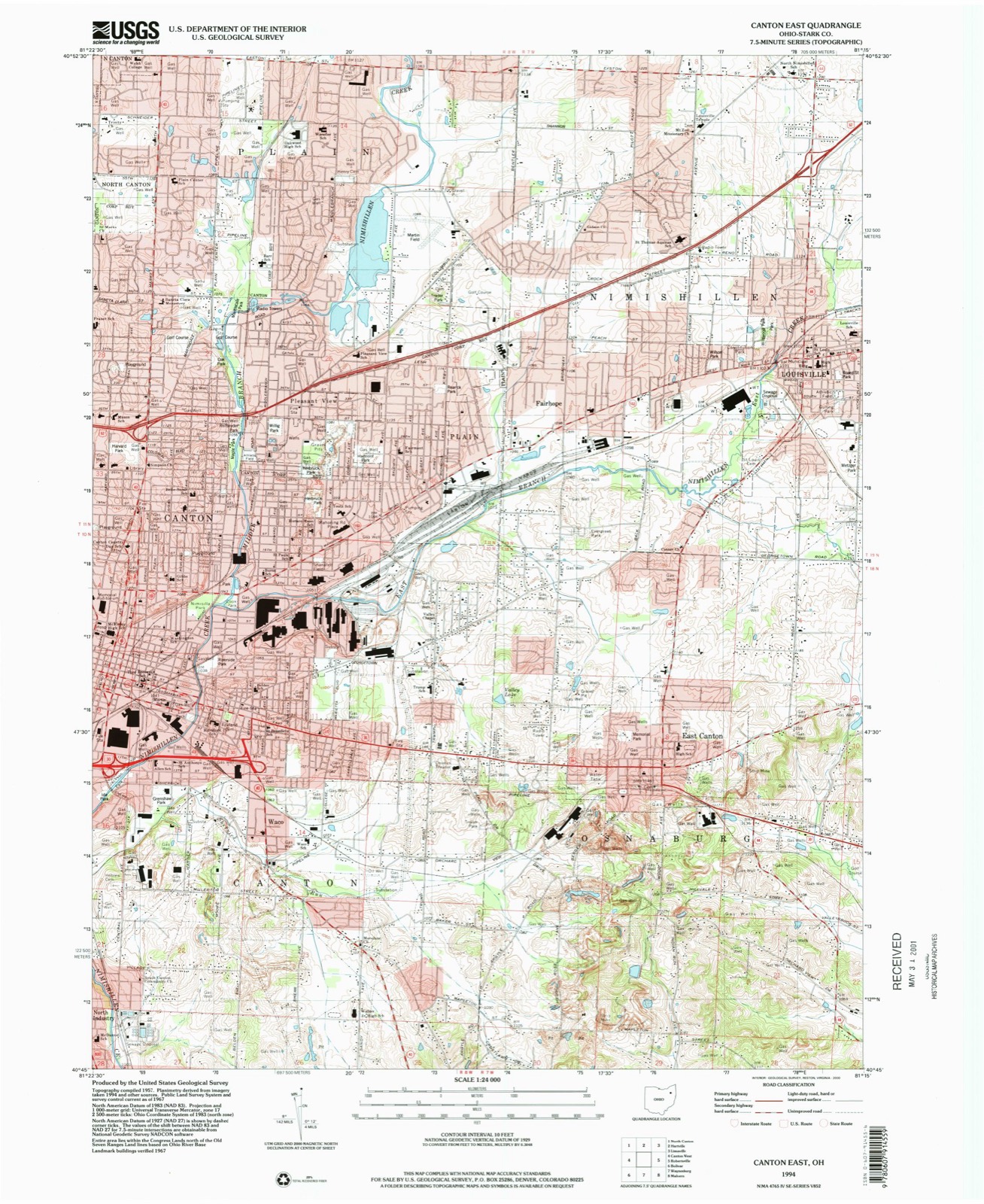 Topographic sheet of Plain, surveyed 1994