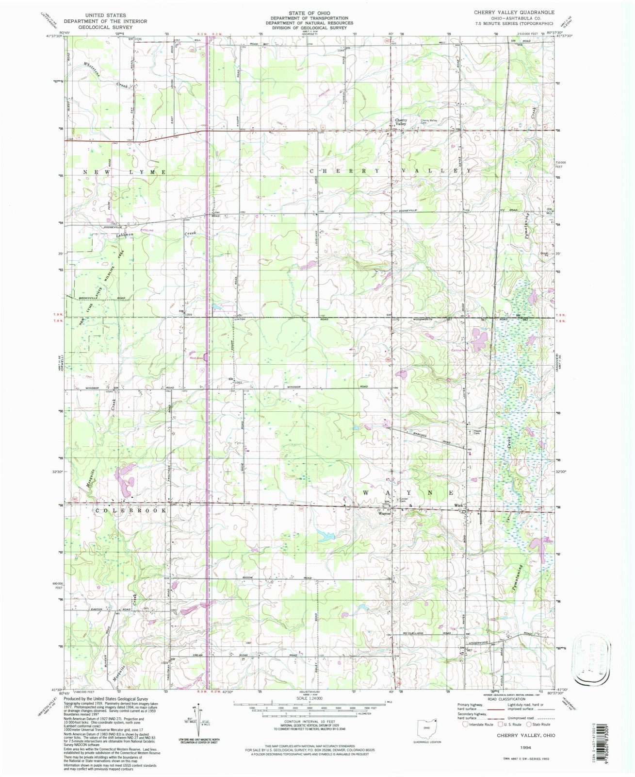 Topographic sheet of Mann, surveyed 1994