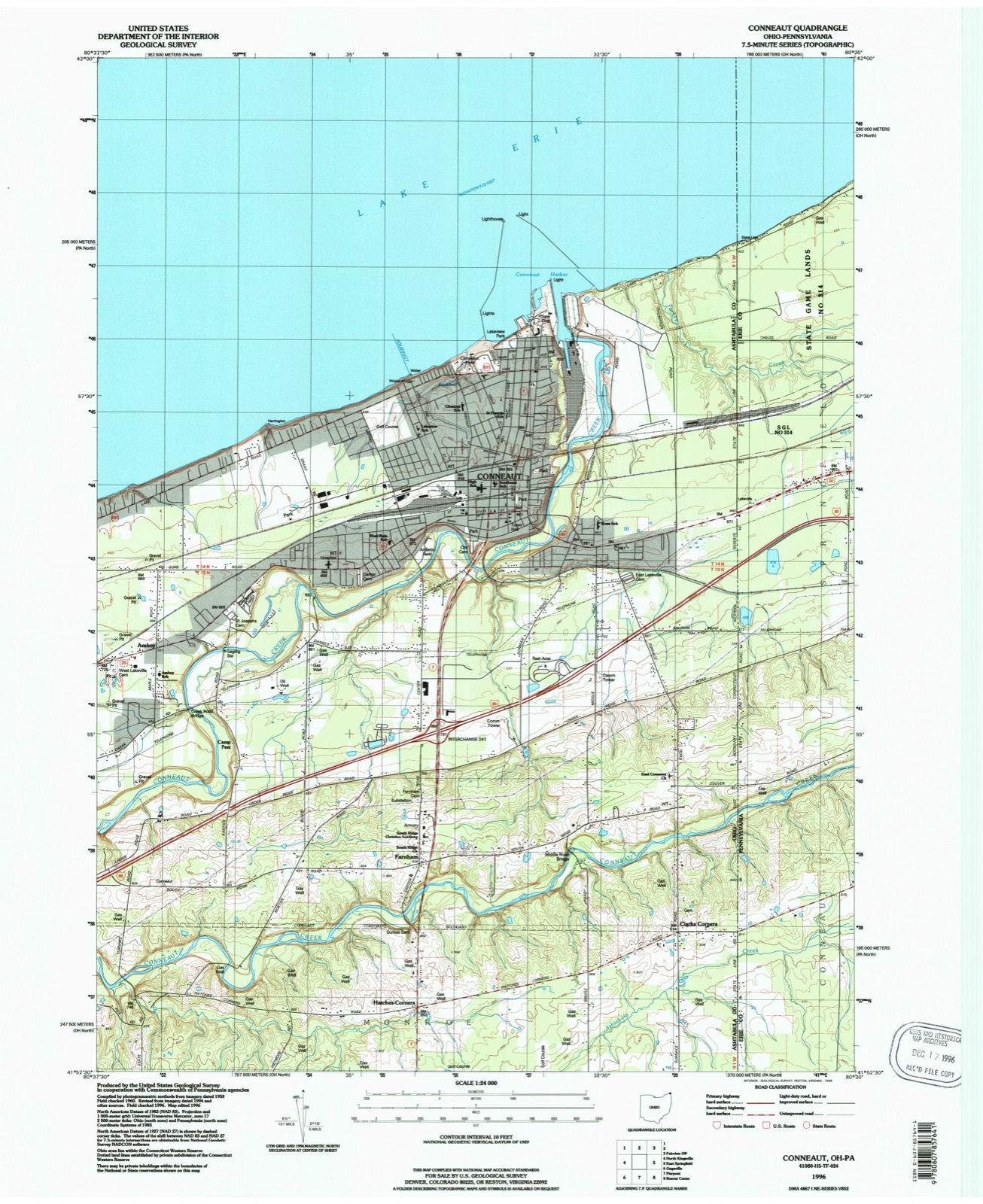 Topographic sheet of Amboy, surveyed 1996